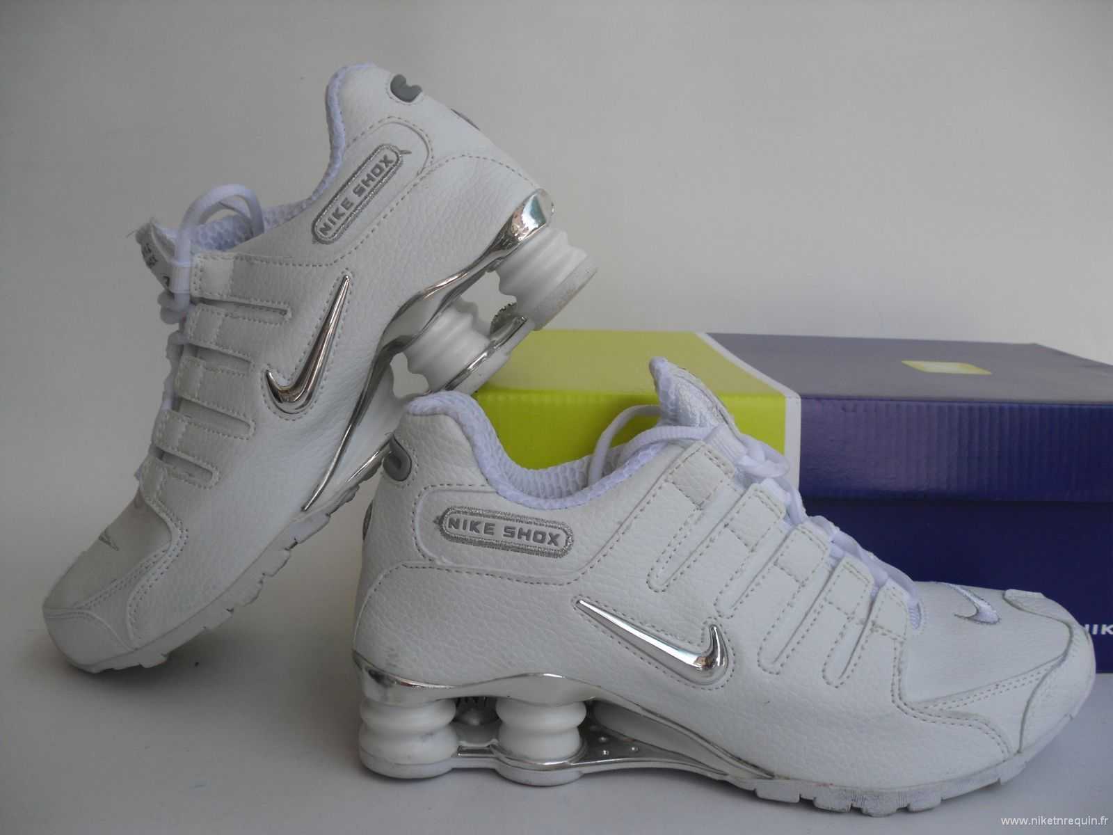 Nike Shox Nz Blanc Argent